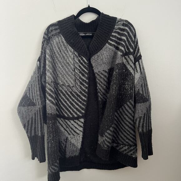 Prana Celadine Sweater Women's Cardigan Wrap Size XS S Oversized Cozy Wrap‎ Wool - Picture 2 of 14